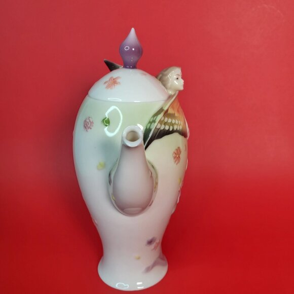 Butterfly Fairy Teapot – Fine Bone China, Art Nouveau Style - Picture 5 of 10